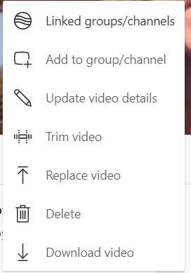Microsoft stream video options