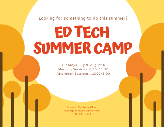 Ed Tech Summer camp flyer